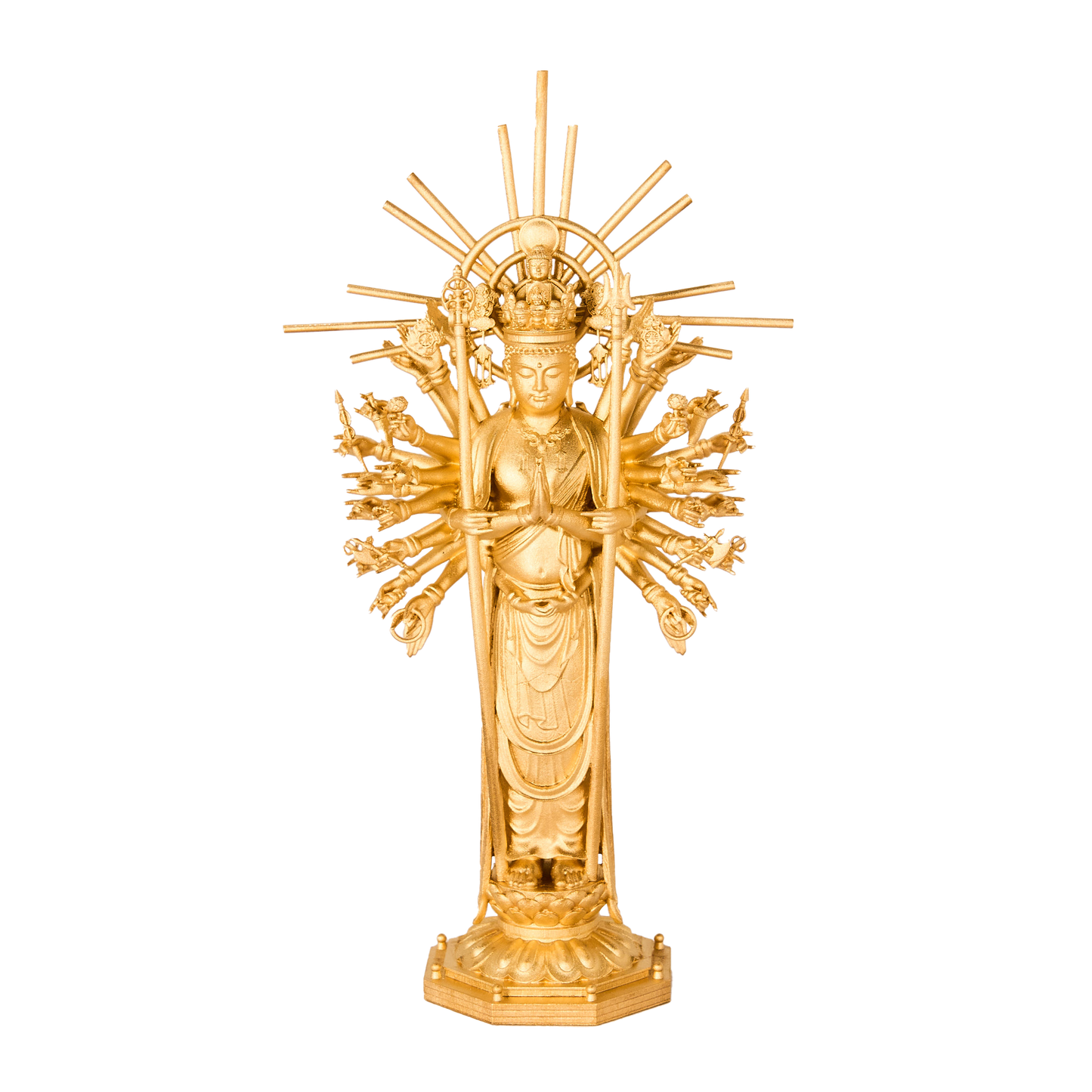 千手観音 仏像 純金(24K)