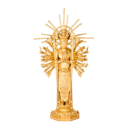 千手観音 仏像 純金(24K)