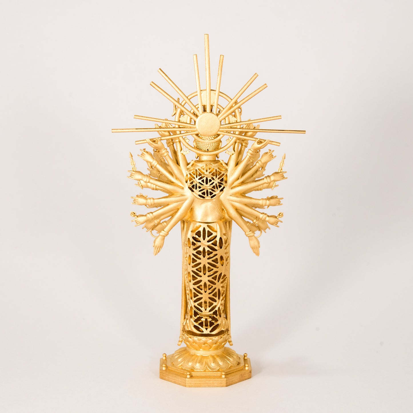 千手観音 仏像 純金(24K)