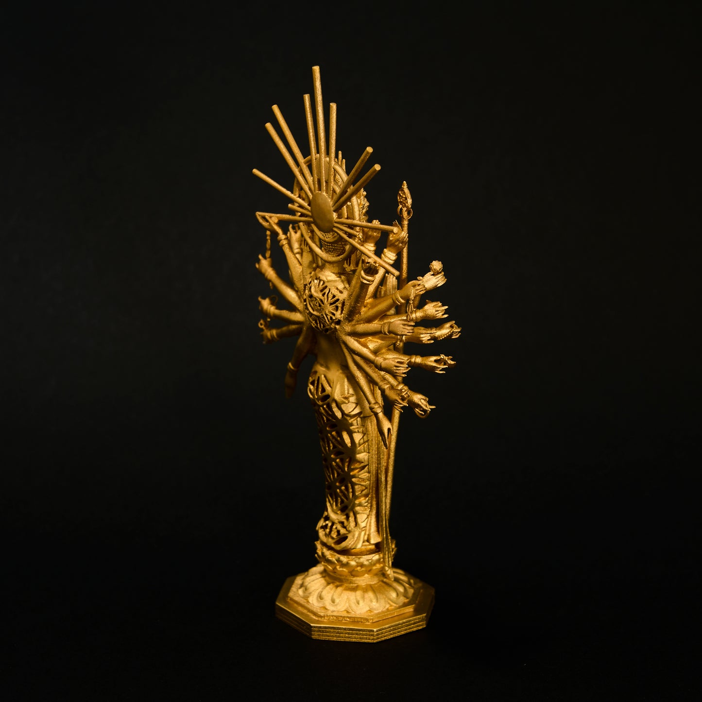 純金(24K) 千手観音菩薩立像 慶派