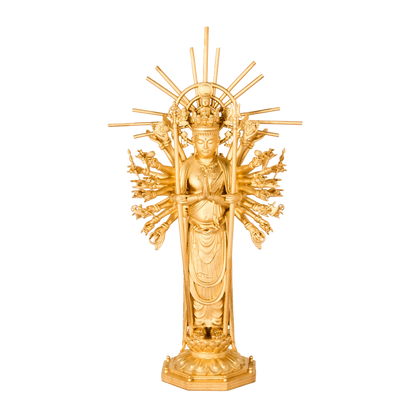 千手観音 仏像 純金(24K)